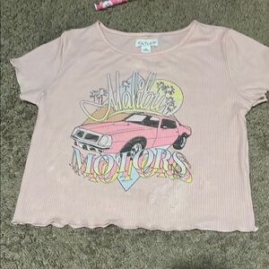 Kids Pink Malibu Motors T-Shirt